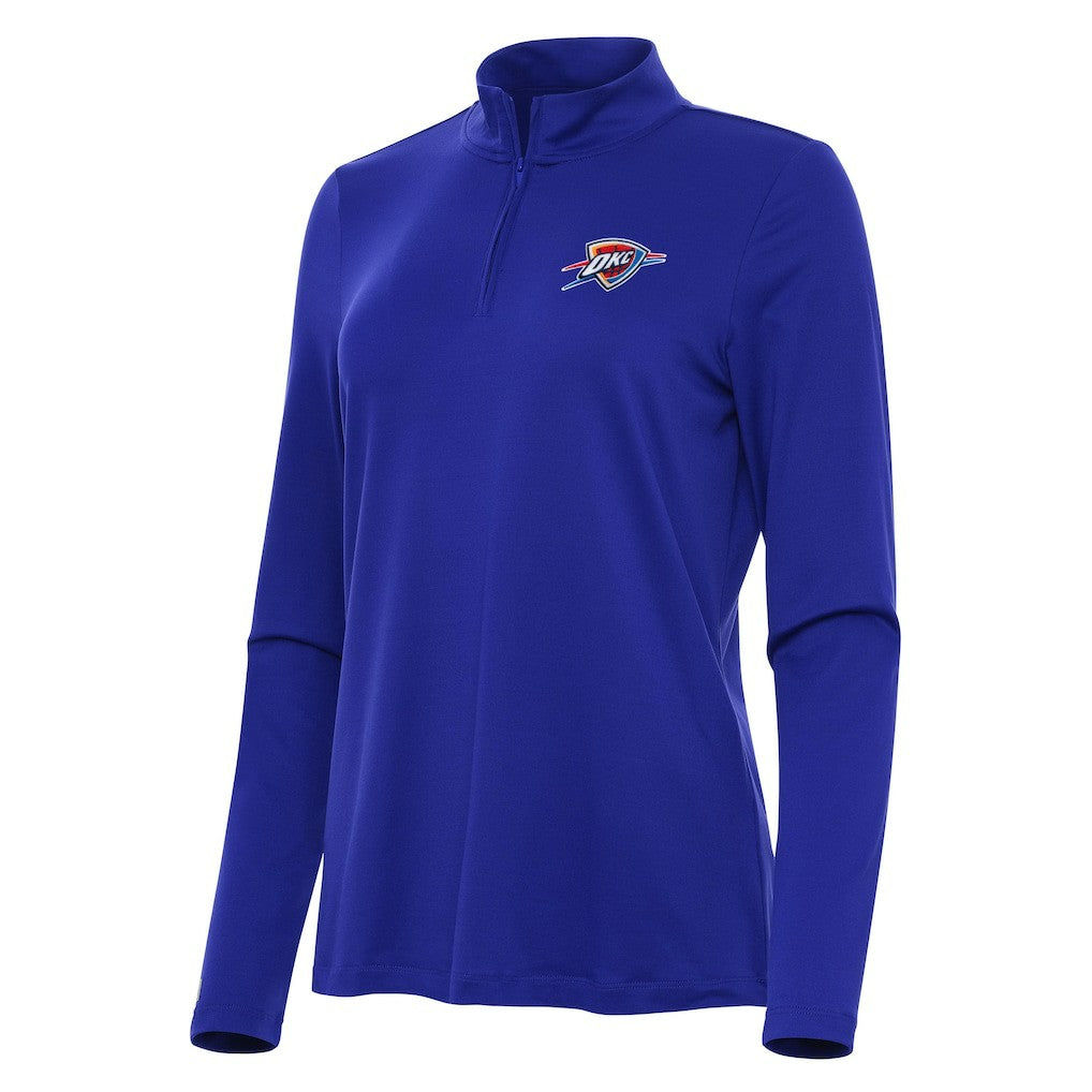 NBA Oklahoma City Thunder Antigua Women's Reprocess Quarter-Zip Top