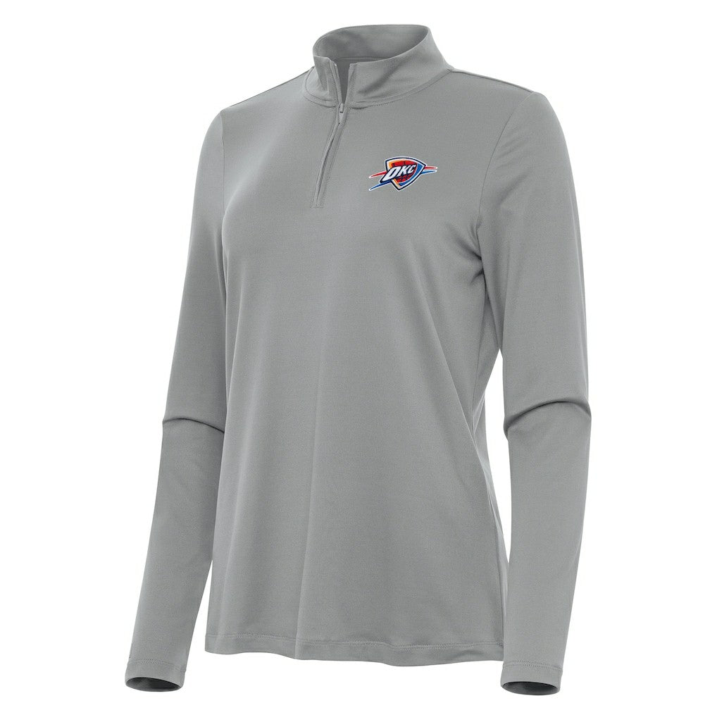 NBA Oklahoma City Thunder Antigua Women's Reprocess Quarter-Zip Top