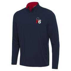 NBA Philadelphia 76ers Antigua Content Quarter-Zip Top