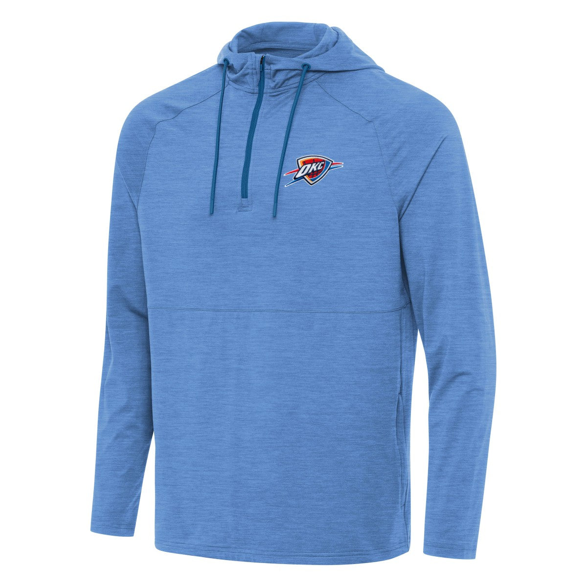 NBA Oklahoma City Thunder Antigua Spikes Raglan Quarter-Zip Hoodie