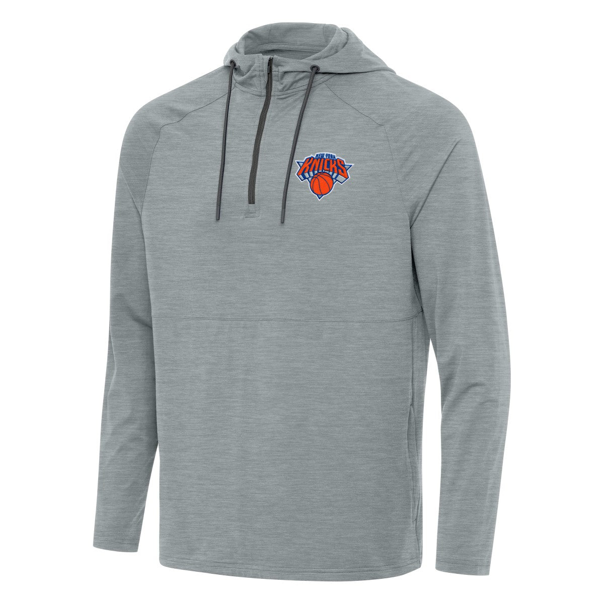 NBA New York Knicks Antigua Spikes Raglan Quarter-Zip Hoodie