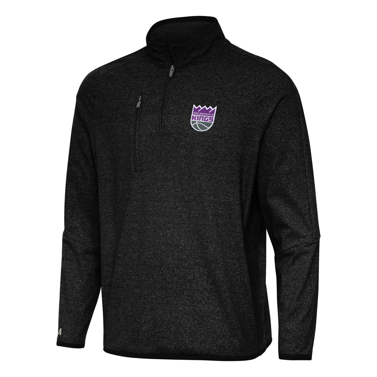 NBA Sacramento Kings Antigua Certain Quarter-Zip Tri-Blend Sweatshirt