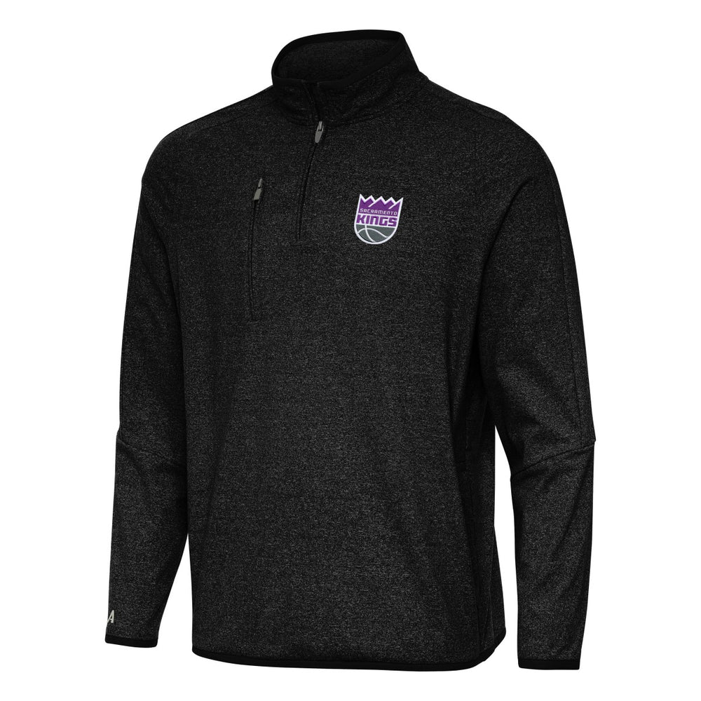 NBA Sacramento Kings Antigua Certain Quarter-Zip Tri-Blend Sweatshirt