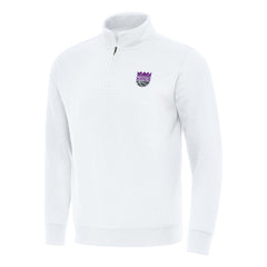 NBA Sacramento Kings Antigua Victory Quarter-Zip Mock Sweatshirt