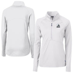 Cutter & Buck Women's Adapt Eco Knit Stretch Recycled Half-Zip Pullover Top - Cleveland Browns