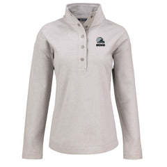 Cutter & Buck Women's Hunts Point Eco Textured Fleece Recycled Quarter-Snap Pullover - Cleveland Browns