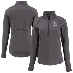 Cutter & Buck Women's Peshastin Eco Fleece Recycled Half-Zip Pullover Top - Cleveland Browns