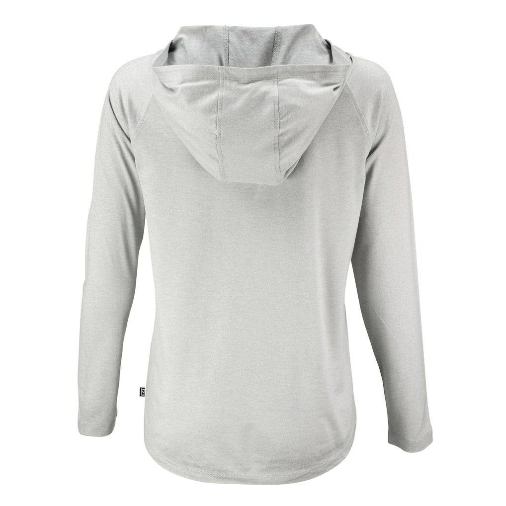 Cutter & Buck Women's Coastline Epic Comfort Eco Recycled Quarter-Snap Long Sleeve Hoodie T-Shirt - Cleveland Browns