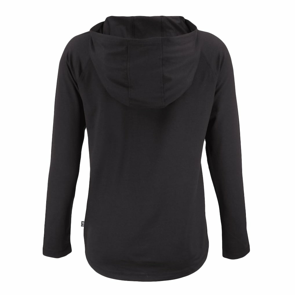 Cutter & Buck Women's Coastline Epic Comfort Eco Recycled Quarter-Snap Long Sleeve Hoodie T-Shirt - Cleveland Browns