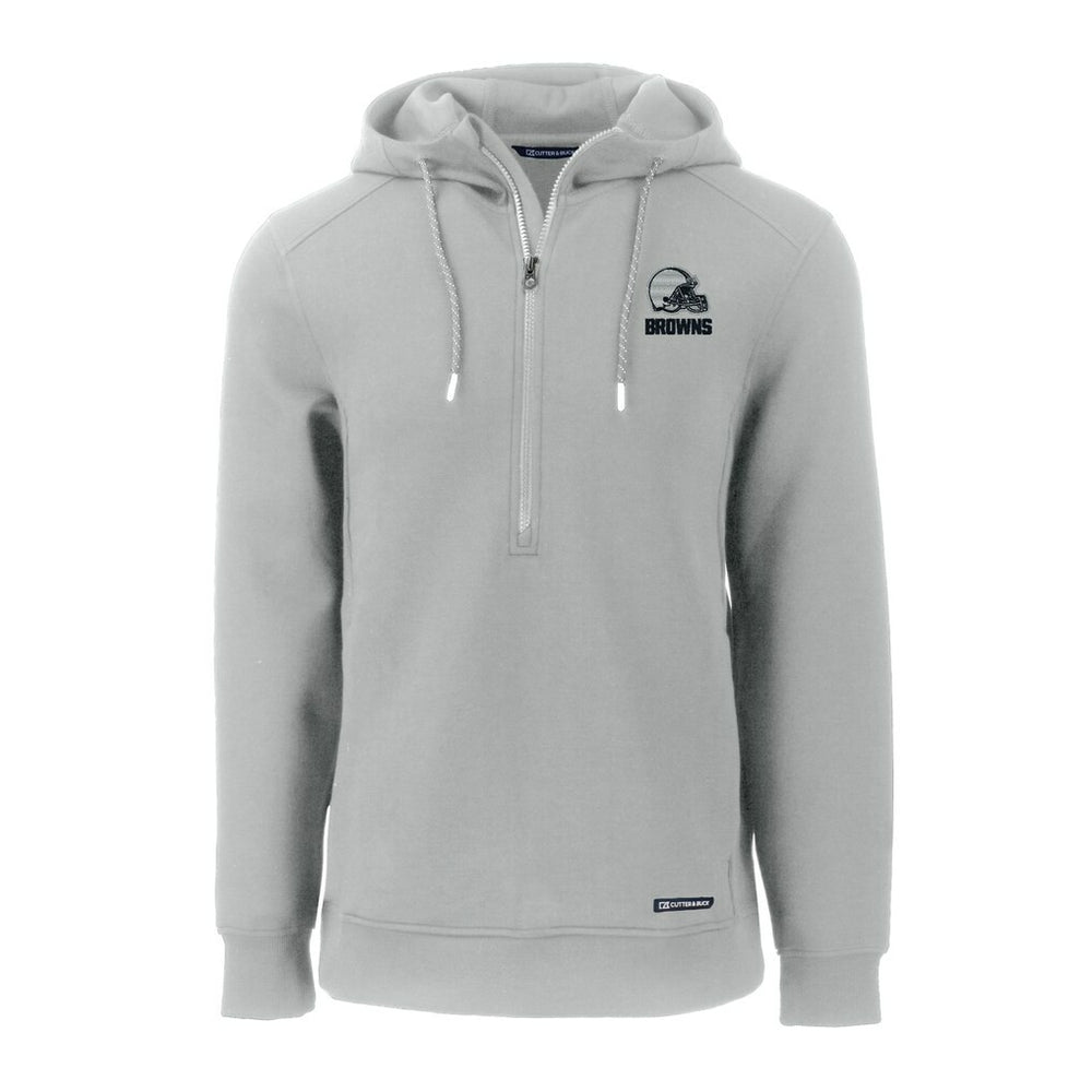 Cutter & Buck Roam Eco Recycled Half-Zip Pullover Hoodie - Cleveland Browns