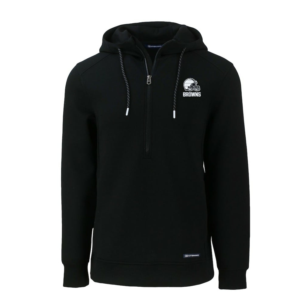 Cutter & Buck Roam Eco Recycled Half-Zip Pullover Hoodie - Cleveland Browns