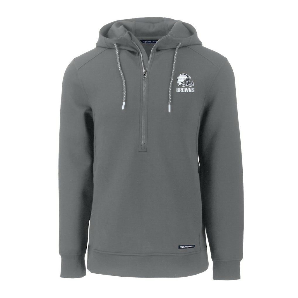 Cutter & Buck Roam Eco Recycled Half-Zip Pullover Hoodie - Cleveland Browns