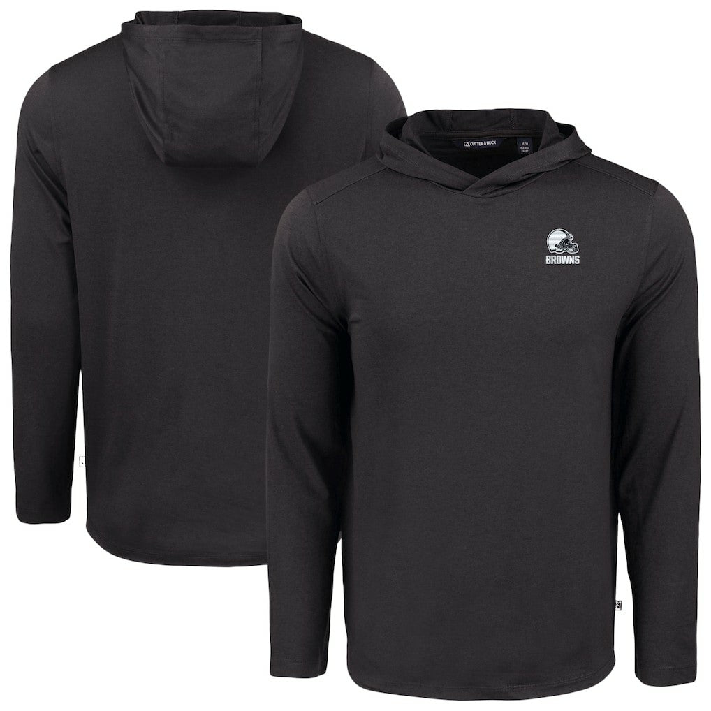 Cutter & Buck Coastline Epic Comfort Eco Recycled Long Sleeve Hooded T-Shirt - Cleveland Browns