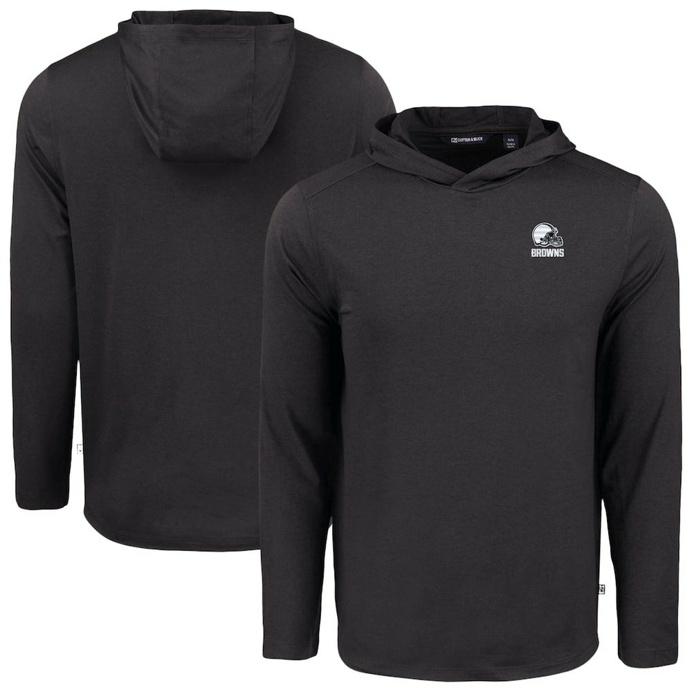 Cutter & Buck Coastline Epic Comfort Eco Recycled Long Sleeve Hooded T-Shirt - Cleveland Browns