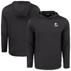 Cutter & Buck Coastline Epic Comfort Eco Recycled Long Sleeve Hooded T-Shirt - Cleveland Browns