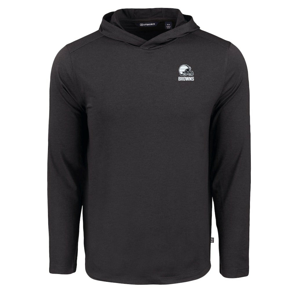 Cutter & Buck Coastline Epic Comfort Eco Recycled Long Sleeve Hooded T-Shirt - Cleveland Browns