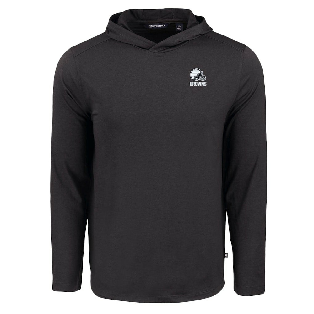 Cutter & Buck Coastline Epic Comfort Eco Recycled Long Sleeve Hooded T-Shirt - Cleveland Browns