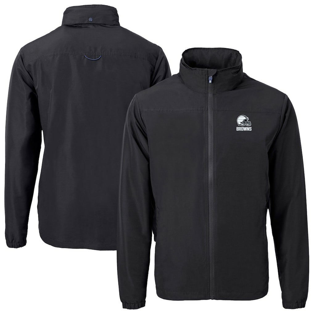 Cutter & Buck Charter Eco Recycled Full-Zip Hoodie Jacket - Cleveland Browns