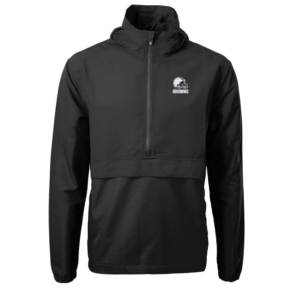 Cutter & Buck Charter Eco Recycled Anorak Half-Zip Hoodie Jacket - Cleveland Browns