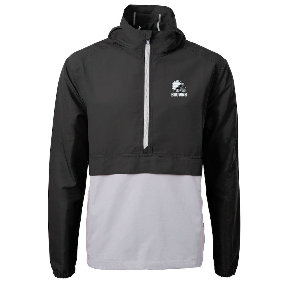 Cutter & Buck Charter Eco Recycled Anorak Half-Zip Hoodie Jacket - Cleveland Browns