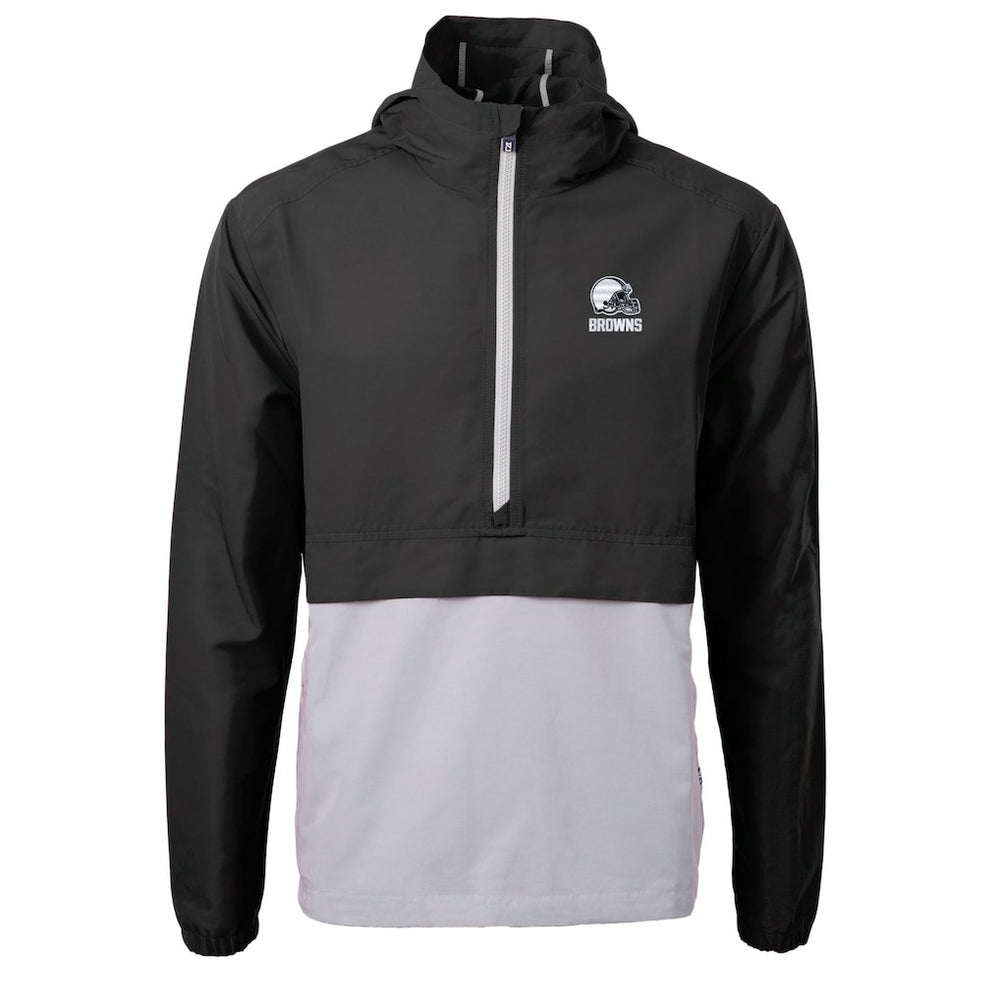 Cutter & Buck Charter Eco Recycled Anorak Half-Zip Hoodie Jacket - Cleveland Browns