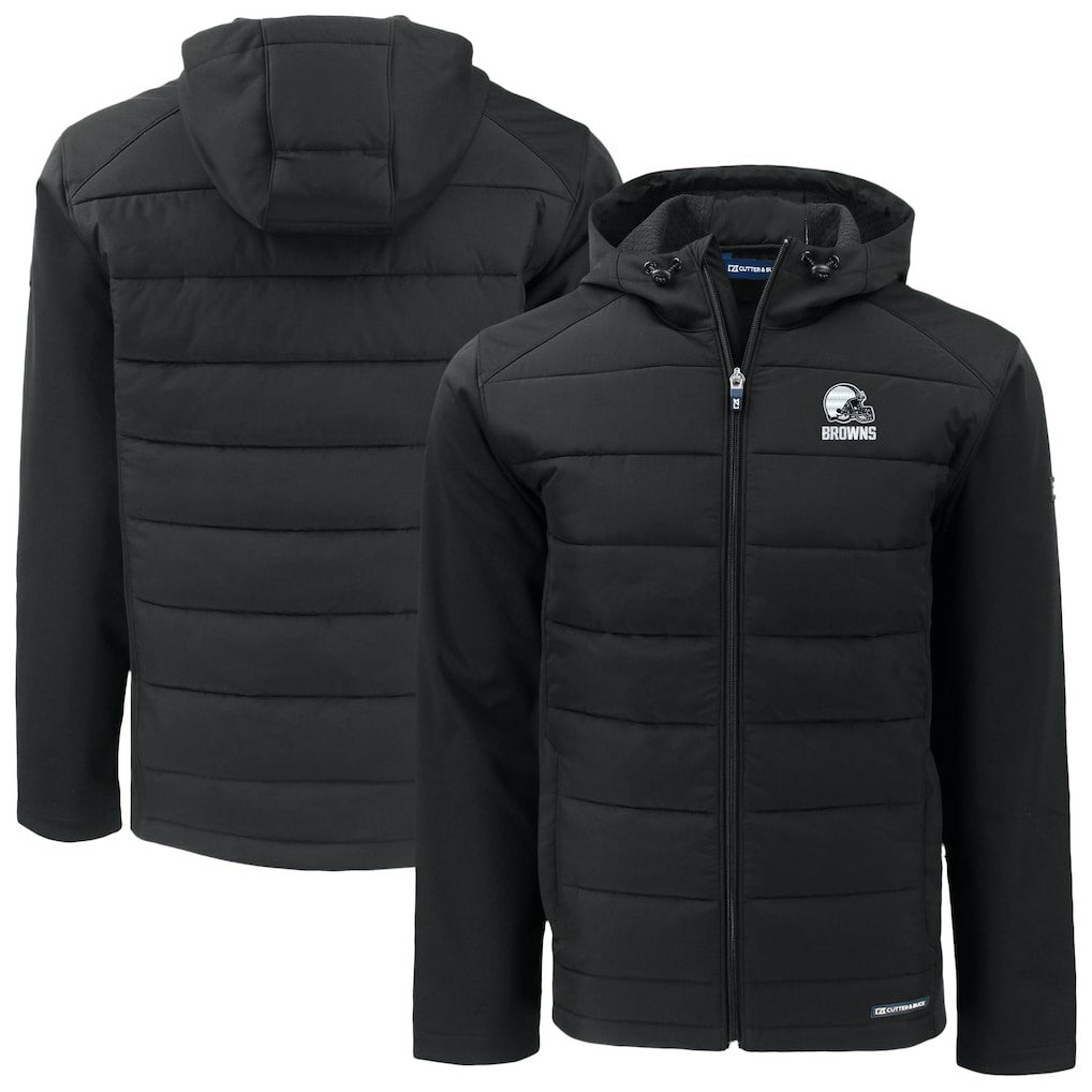 Cutter & Buck Evoke Hybrid Eco Softshell Recycled Full-Zip Hooded Jacket - Cleveland Browns