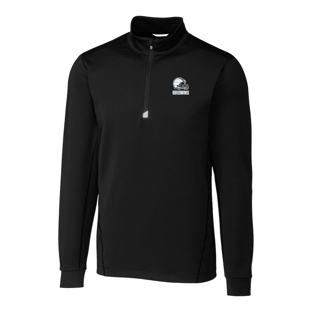 Cutter & Buck Big & Tall Traverse Stretch Eco Quarter-Zip Pullover Top - Cleveland Browns