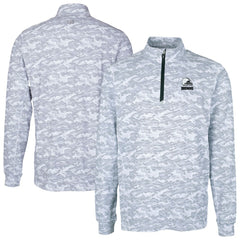 Cutter & Buck Big & Tall Traverse Stretch Eco Camo Print Quarter-Zip Top - Cleveland Browns
