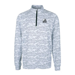 Cutter & Buck Big & Tall Traverse Stretch Eco Camo Print Quarter-Zip Top - Cleveland Browns