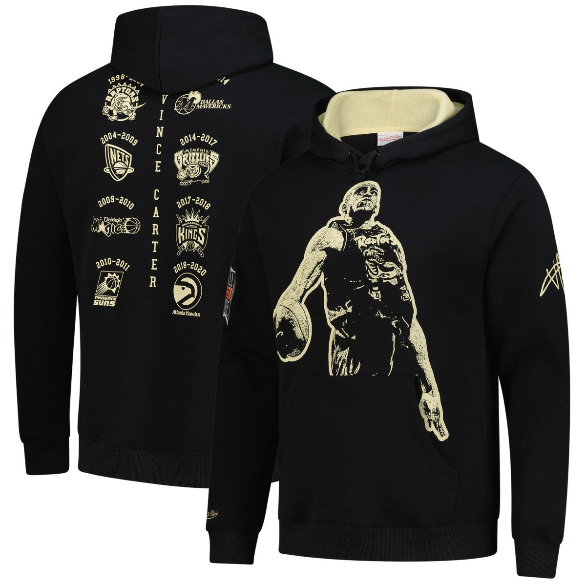 NBA Vince Carter Toronto Raptors NBA Hall of Fame 2024 Fleece Pullover Hoodie