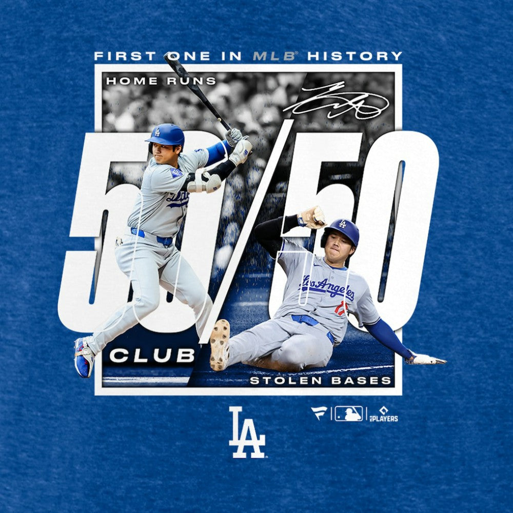 MLB Shohei Ohtani Los Angeles Dodgers Fanatics 50/50 Club T-Shirt