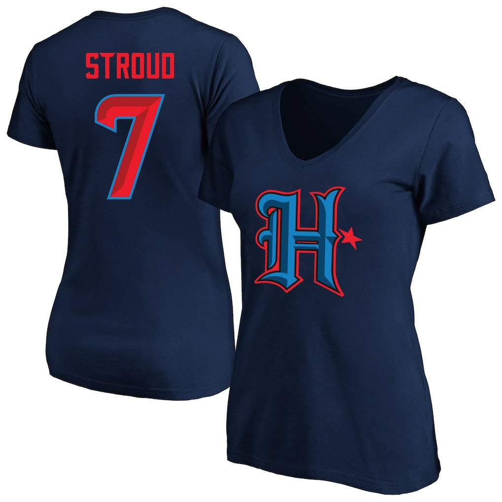C.J. Stroud  Women's Plus Size Fair Catch Name & Number Scoop Neck T-Shirt - Houston Texans