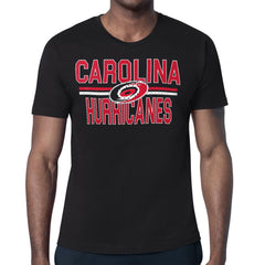 NHL Black Carolina Hurricanes Starter Mesh Look Team Name T-Shirt