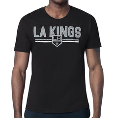 NHL Black Los Angeles Kings Starter Mesh Look Team Name T-Shirt