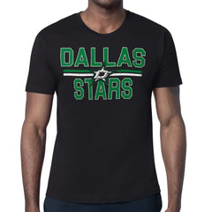 NHL Black Dallas Stars Starter Mesh Look Team Name T-Shirt