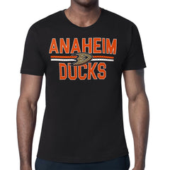 NHL Black Anaheim Ducks Starter Mesh Look Team Name T-Shirt