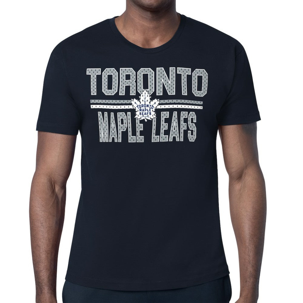 NHL Navy Toronto Maple Leafs Starter Mesh Look Team Name T-Shirt