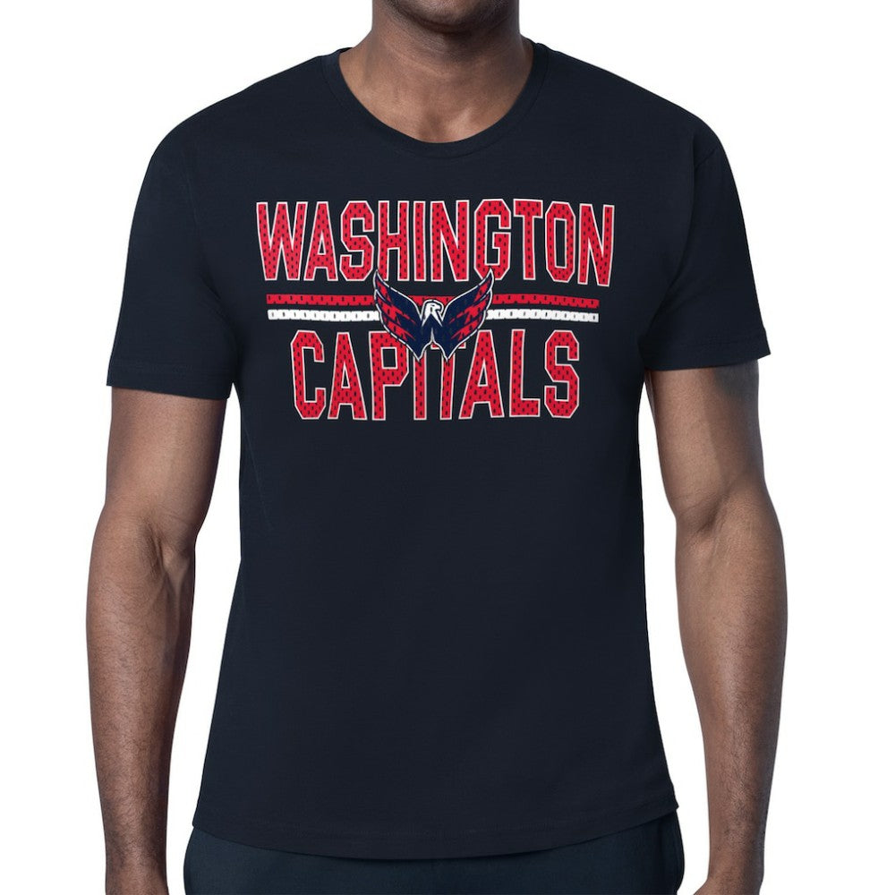 NHL Navy Washington Capitals Starter Mesh Look Team Name T-Shirt