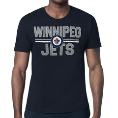 NHL Navy Winnipeg Jets Starter Mesh Look Team Name T-Shirt