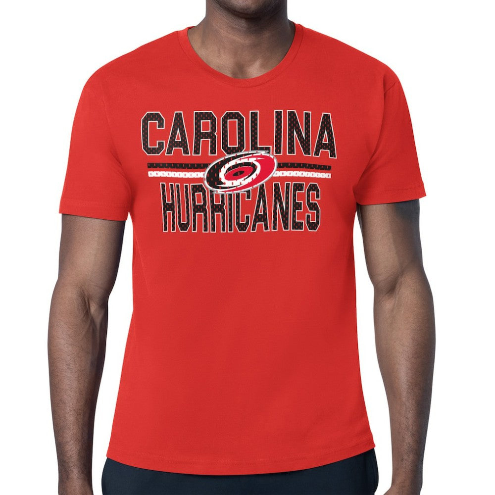 NHL Red Carolina Hurricanes Starter Mesh Look Team Name T-Shirt