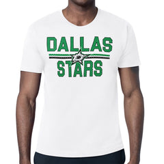 NHL White Dallas Stars Starter Mesh Look Team Name T-Shirt