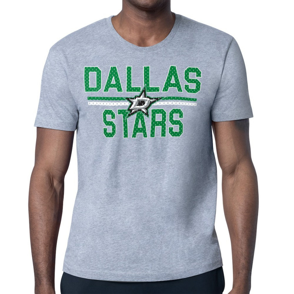 NHL Heather Gray Dallas Stars Starter Mesh Look Team Name T-Shirt