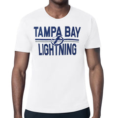 NHL White Tampa Bay Lightning Starter Mesh Look Team Name T-Shirt