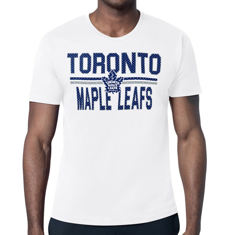 NHL White Toronto Maple Leafs Starter Mesh Look Team Name T-Shirt