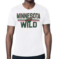 NHL White Minnesota Wild Starter Mesh Look Team Name T-Shirt