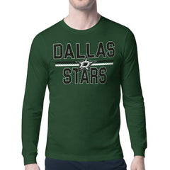 NHL Green Dallas Stars Starter Mesh Look Team Name Long Sleeve T-Shirt
