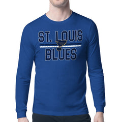 NHL Blue St. Louis Blues Starter Mesh Look Team Name Long Sleeve T-Shirt