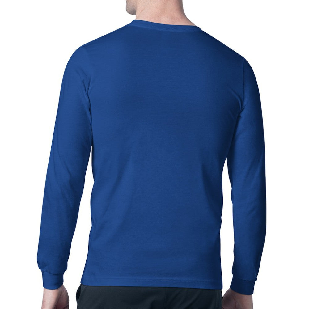 NHL Royal Edmonton Oilers Starter Mesh Look Team Name Long Sleeve T-Shirt