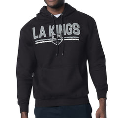NHL Black Los Angeles Kings Starter Mesh Look Team Name Logo Tri-Blend Pullover Hoodie