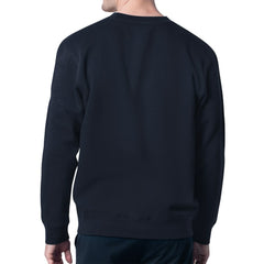 NHL Navy Montreal Canadiens Starter Mesh Look Team Name Logo Pullover Sweatshirt